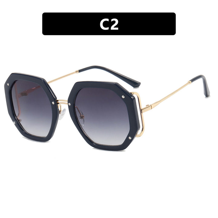 Ladies stylish octagonal sunglasses with UV protection and elegant frame Bowlift
