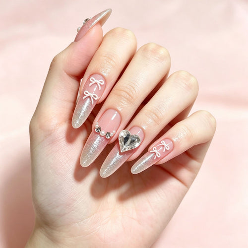 Decorative Rhinestone Nail Art Tips Bowlift