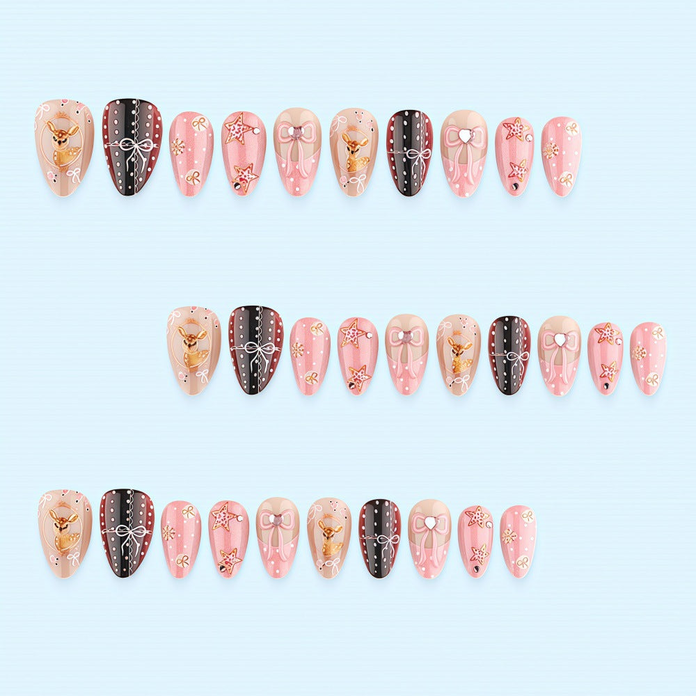 Playful art nails in heart and star motif Bowlift