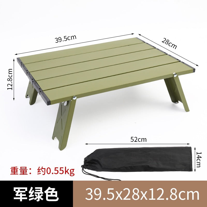 Foldable Camping Table With Lightweight Aluminum Frame Bowlift