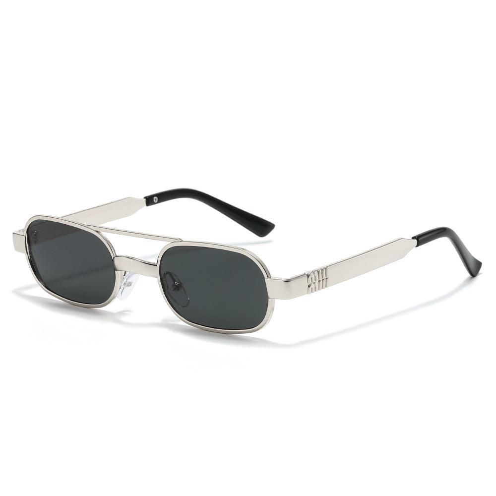 Fashion-Forward Retro Oval Frame Sunglasses Bowlift