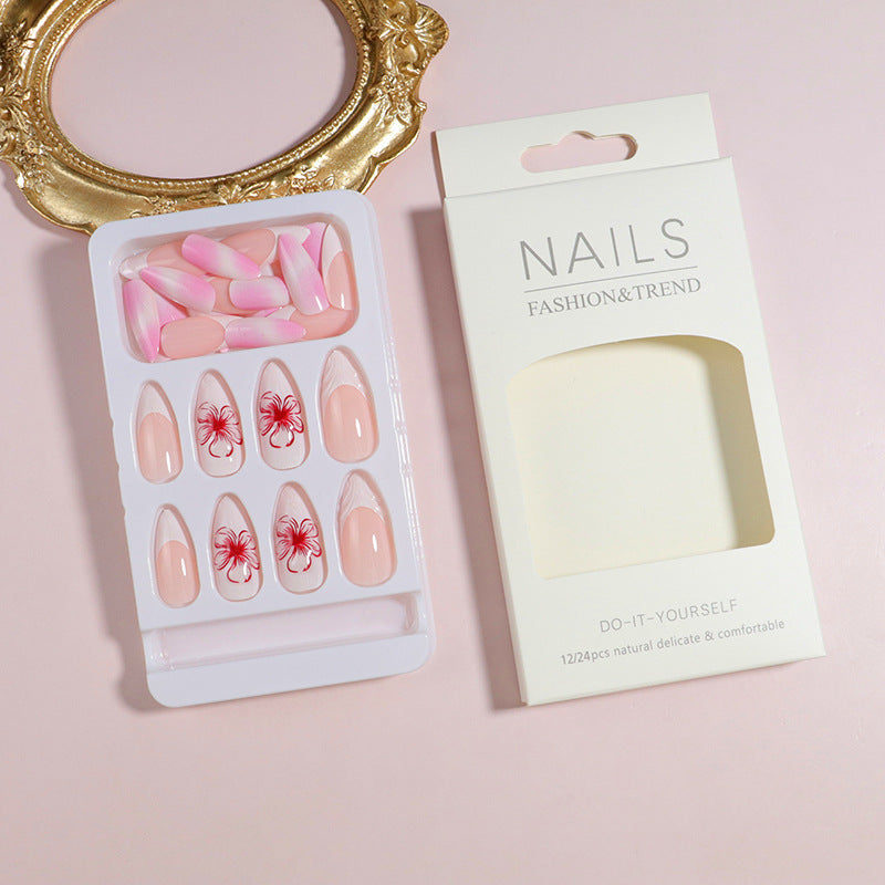 Premium Press-On Nail Set with Decorative Accents Bowlift