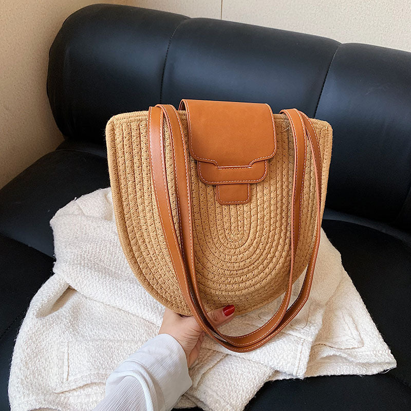 Handbag with Textured Design Bowlift