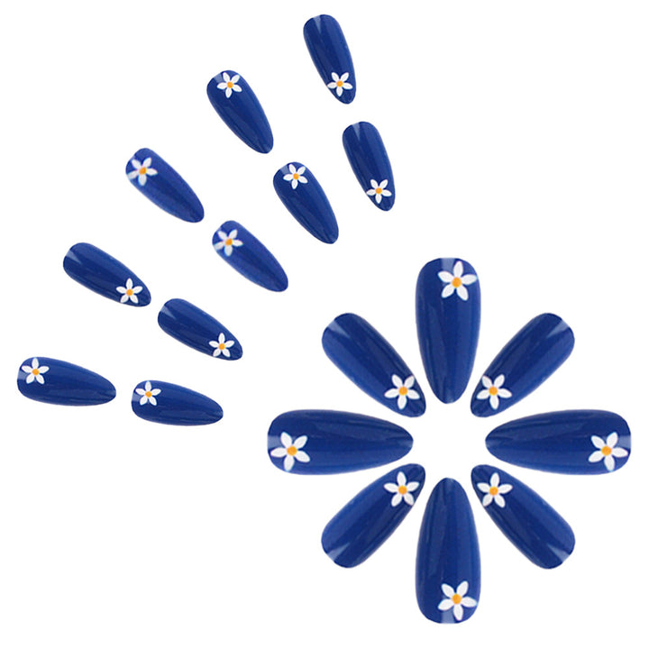 Artistic Floral Press-On Nail Design Bowlift