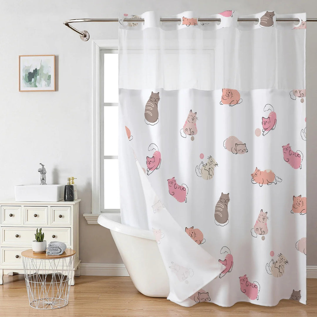 Artistic Floral Shower Curtain Bowlift