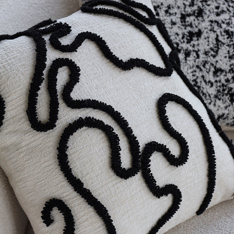 Macramé Decorative Cushion with Fringes and Hand-Knotted Structure Pattern Bowlift