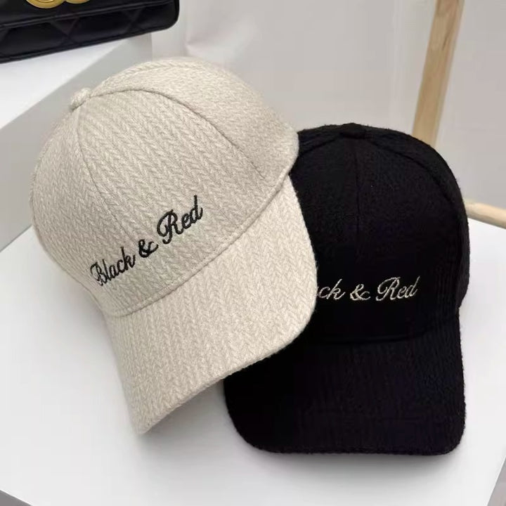 Women's Embroidered Casual Knit Baseball Cap Bowlift