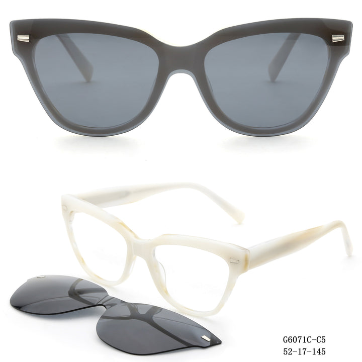 Ladies fashionable Cat-Eye sunglasses with removable lenses Bowlift