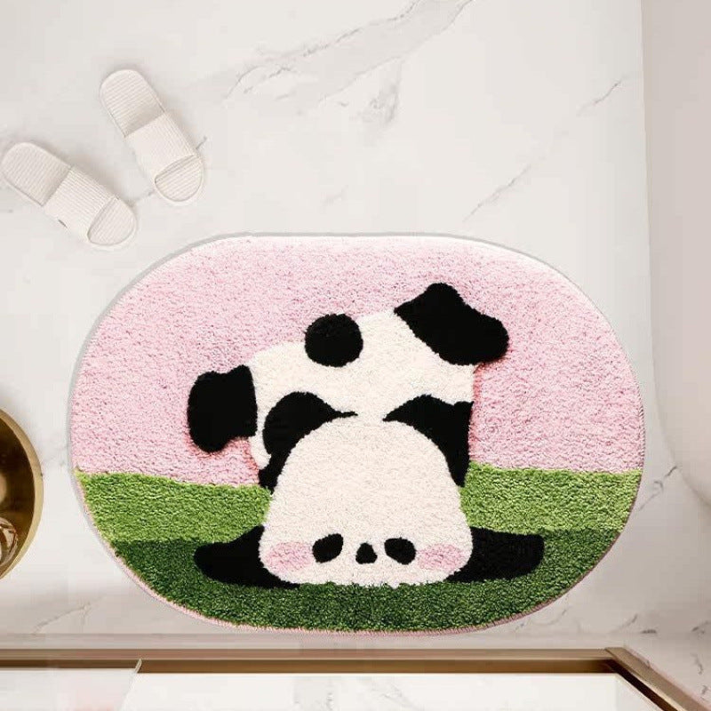 Playful Rocket-Themed Bath Mat