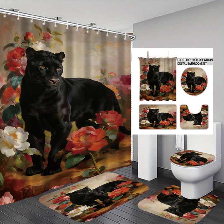 Autumn Leaves Digital Bathroom Set Bowlift