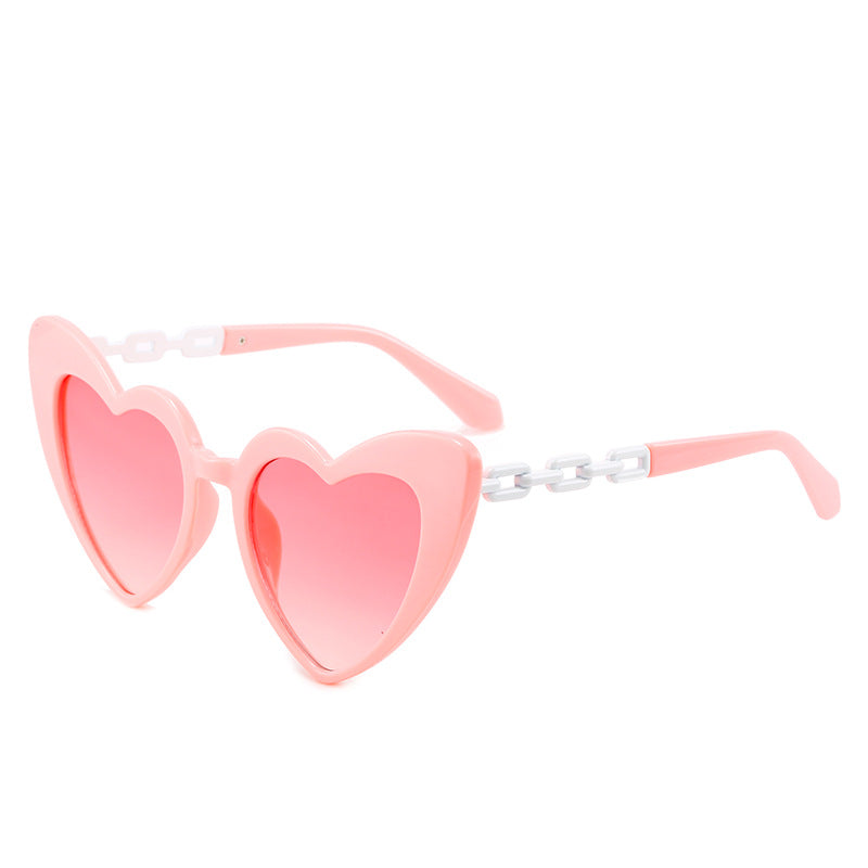 Women Heart-shaped Sunglasses Bowlift