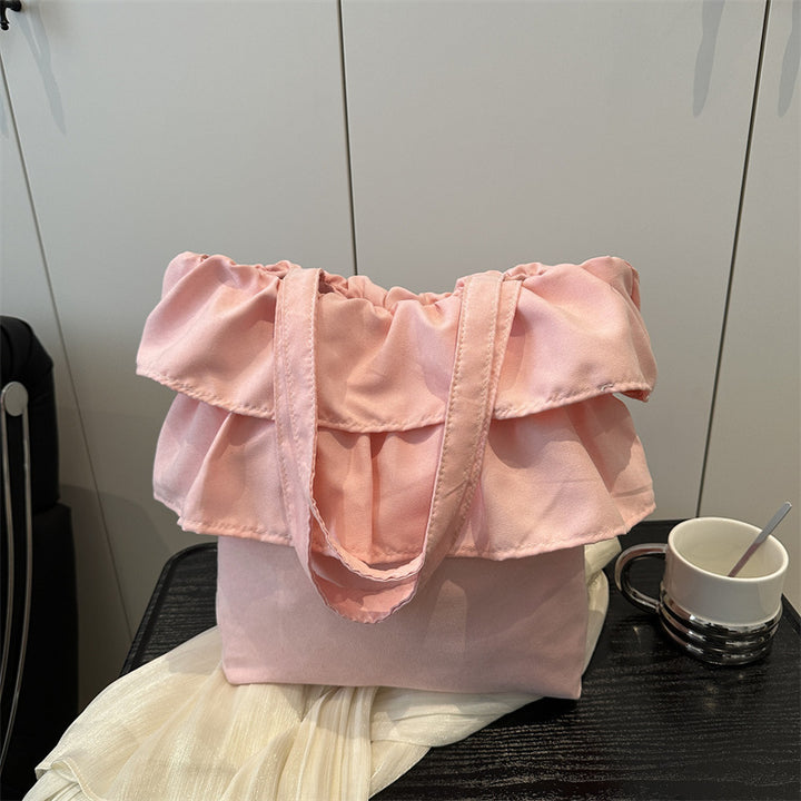 Chic Ruffled Tote Bag Bowlift