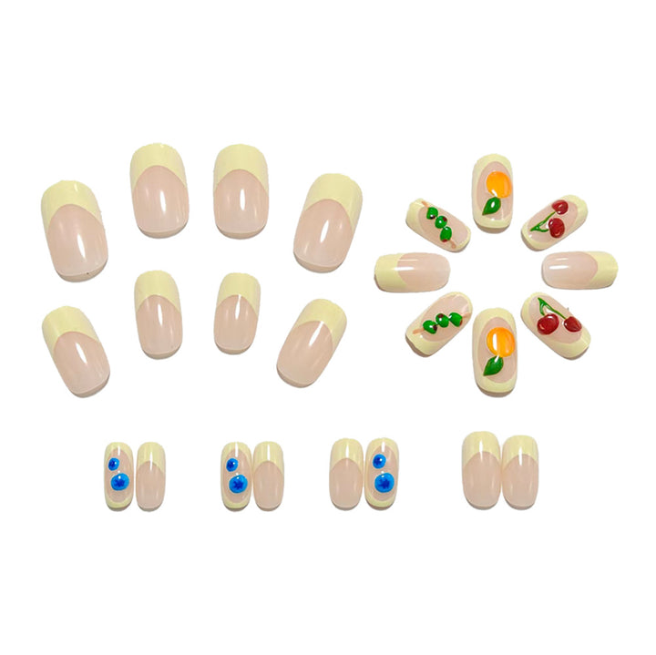 Artificial nails with colorful fruit designs Bowlift
