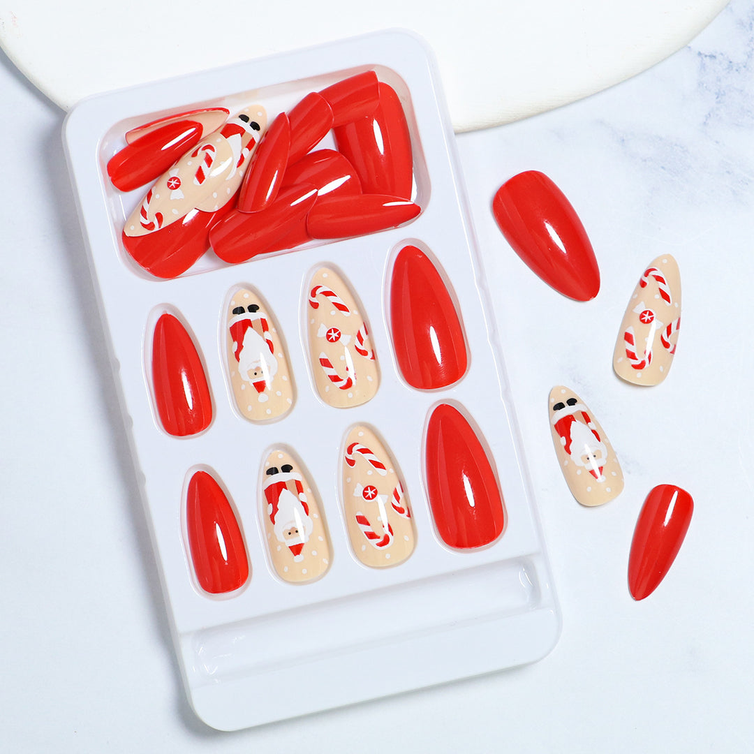 Festive Santa Claus Press-On Nail Set Bowlift
