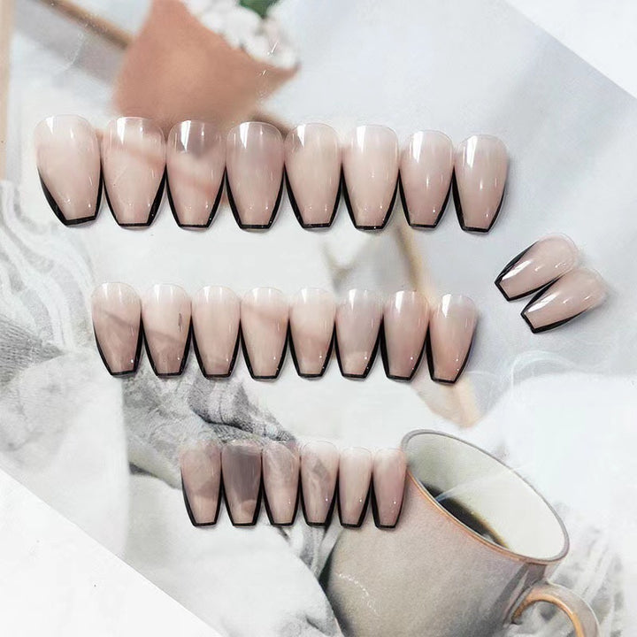 Artful nail extensions with elegant French tips Bowlift