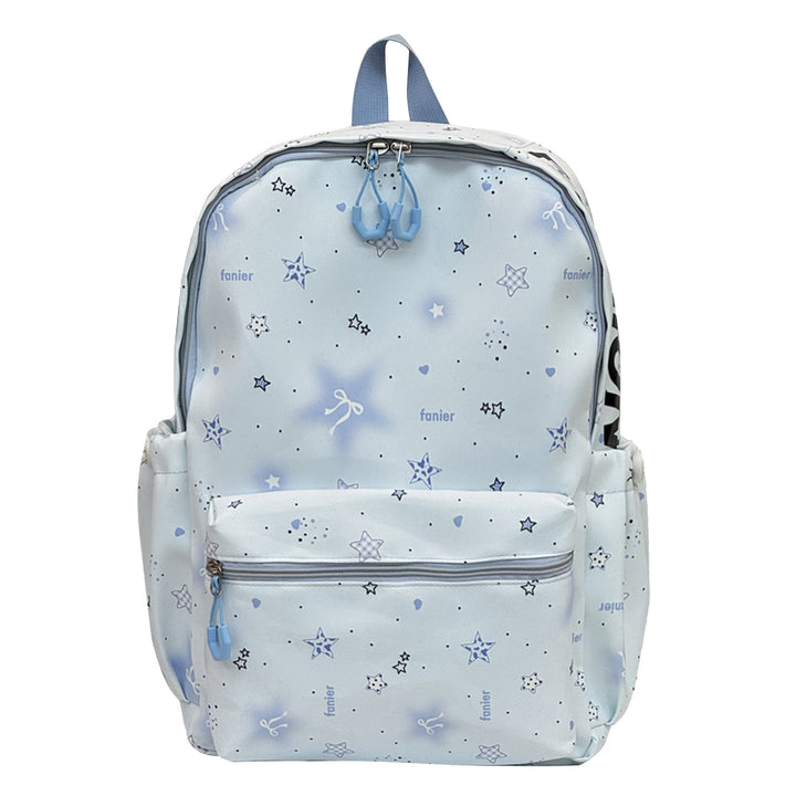 Casual Star-Patterned School Backpack Bowlift