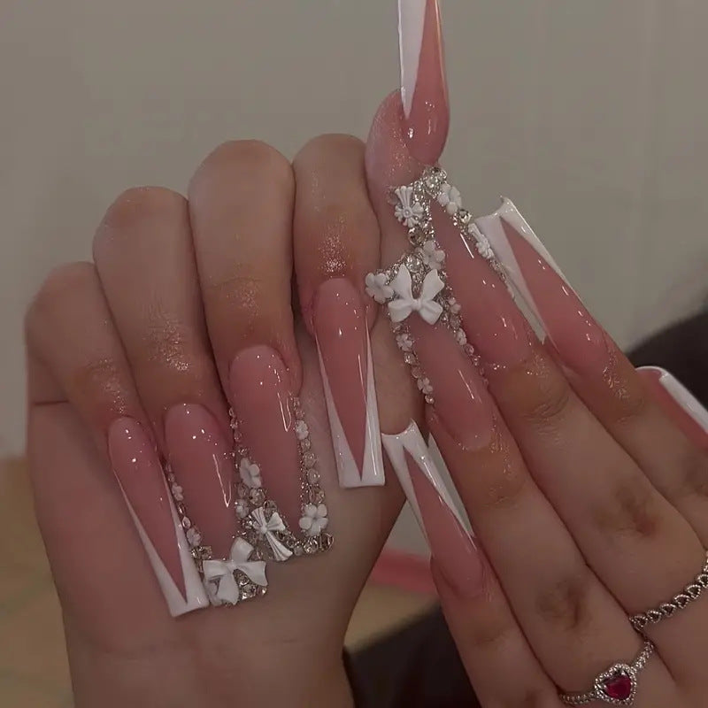 Glamorous Long Stiletto Press-On Nail Set Bowlift