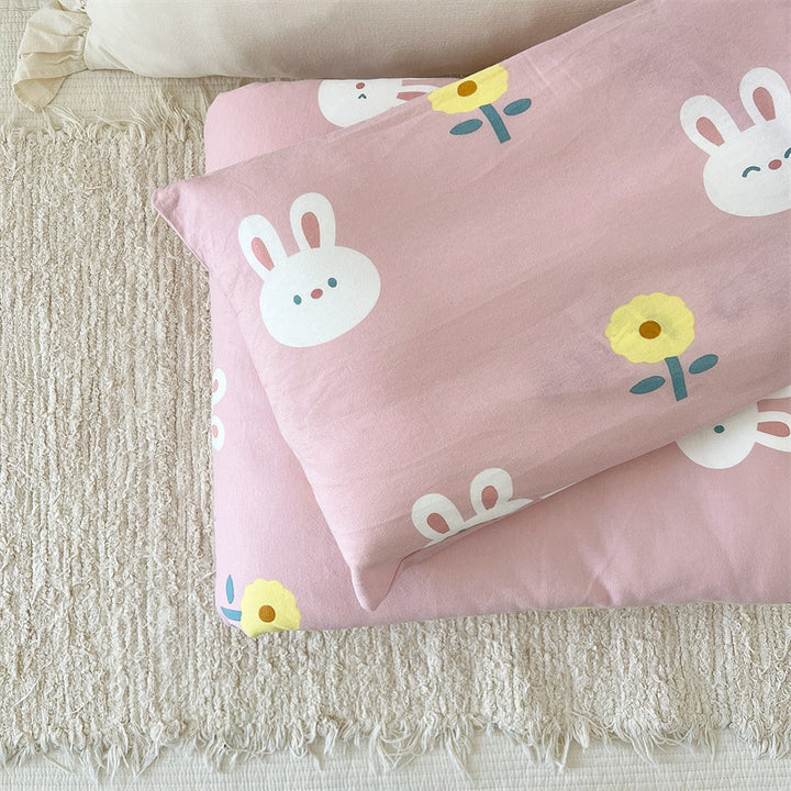 Women's Cozy Cotton Blanket with Loving Bear Pattern Bowlift