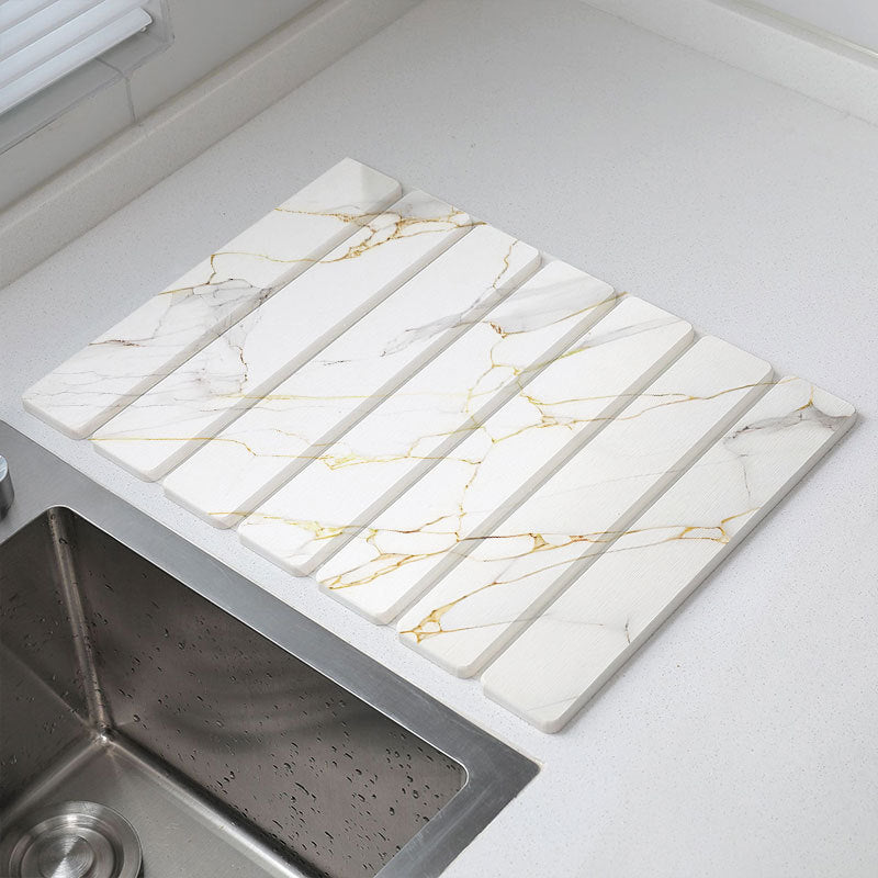 Marble Pattern Kitchen Draining Mat