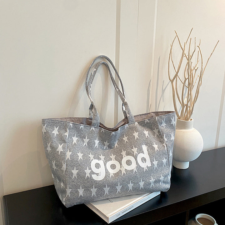 WoCasual Graphic Print Tote Bag Bowlift