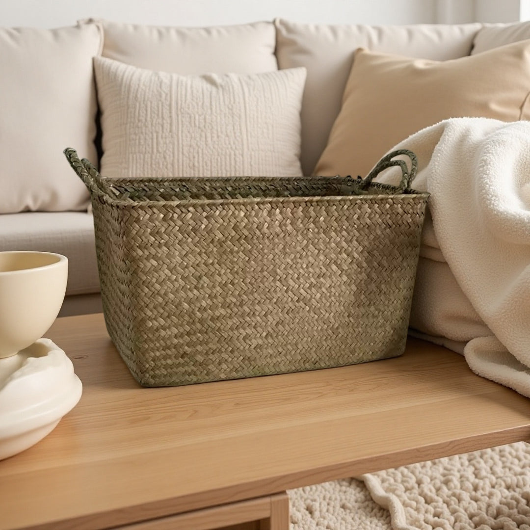 Women's basket with handwoven design Bowlift