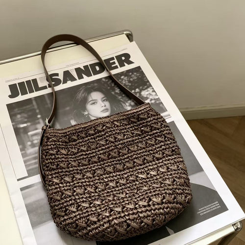 Handbag with a Modern Woven Design Bowlift