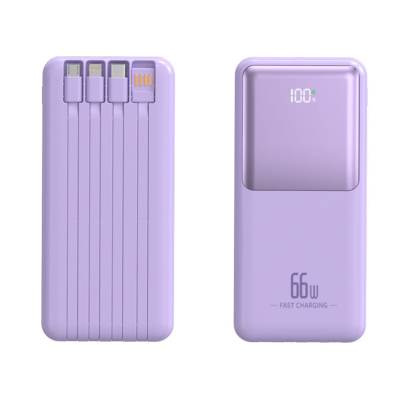 Portable power bank with integrated multifunction charging cable Bowlift