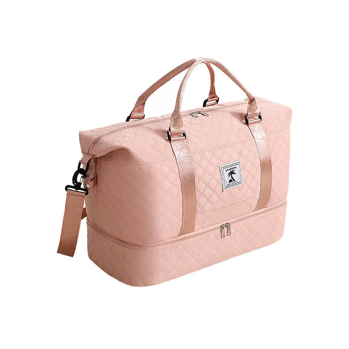 Spacious Quilted Travel Duffel Bag Bowlift