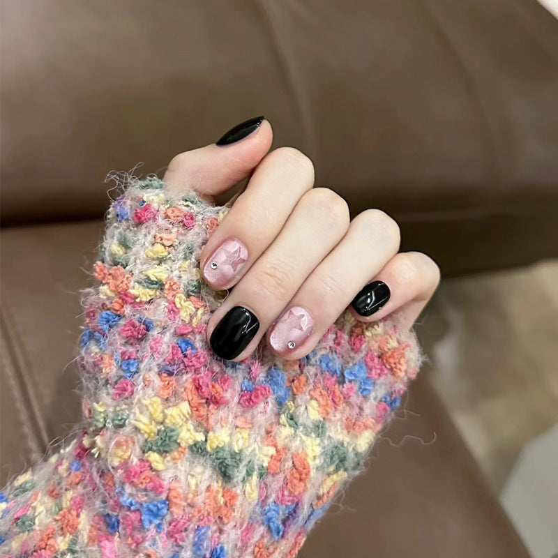 Iridescent Press-On Nail Set Bowlift