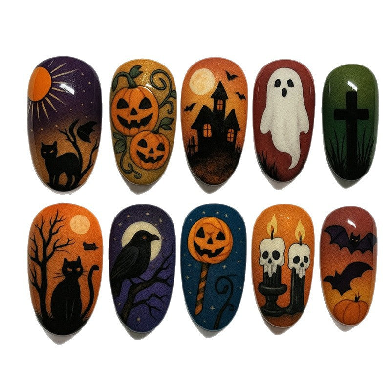 Artificial nail set with creepy Halloween motifs Bowlift 1789118658