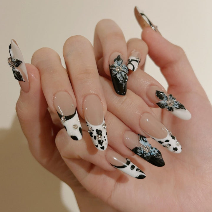 Floral-Themed Press-On Nail Design Collection Bowlift