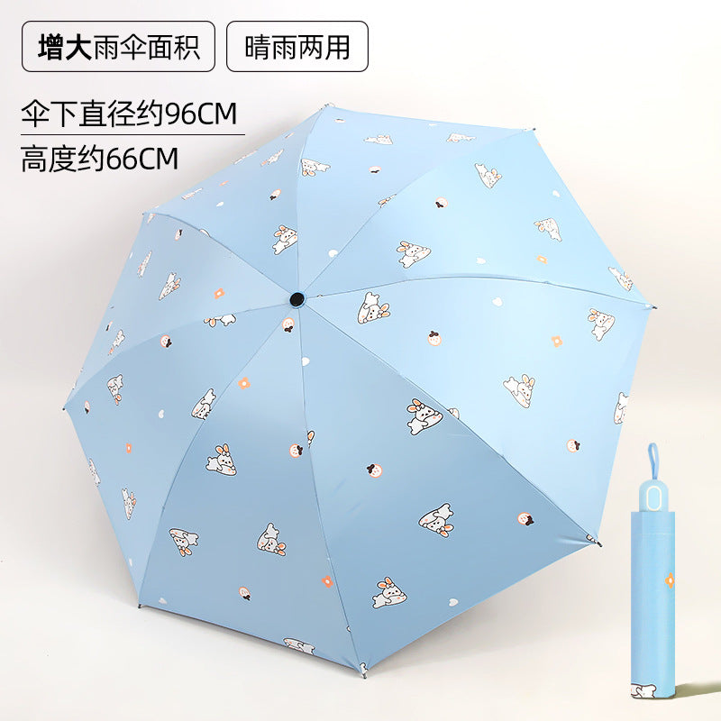 Women's Folding Umbrella with Animal Pattern Bowlift