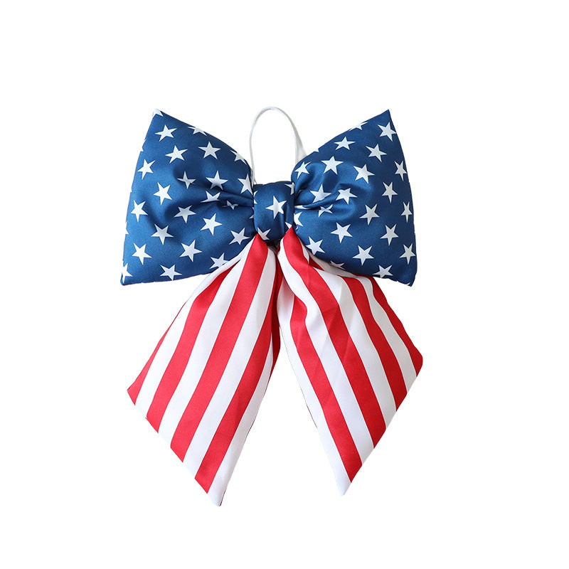 Ladies large patriotic hair bow with elastic band made of satin Bowlift