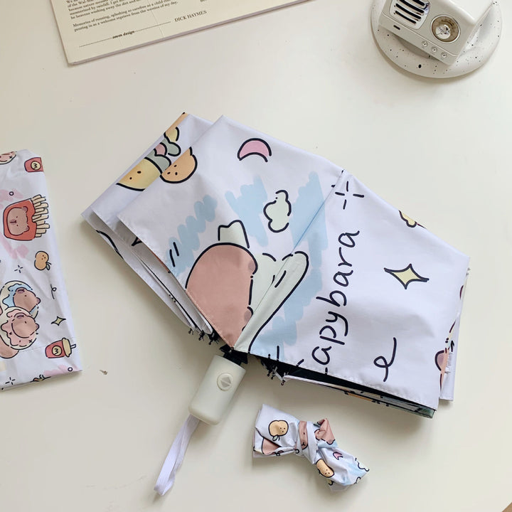Women's Foldable Umbrella with Animal Motifs Bowlift