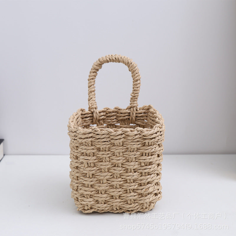 Natural Fiber Handwoven Storage Basket Bowlift