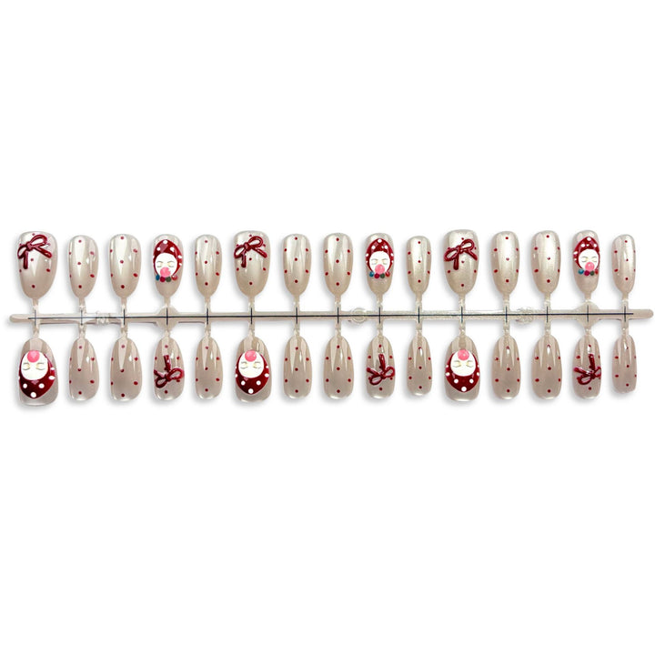 Festive Character-Themed Press-On Nail Set