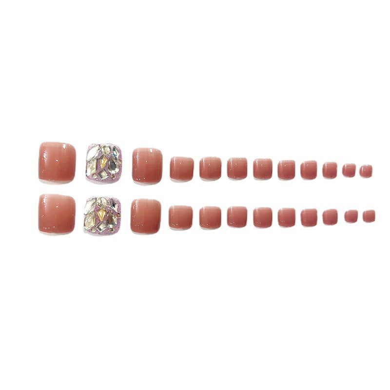 Artful toenails with glitter accents Bowlift