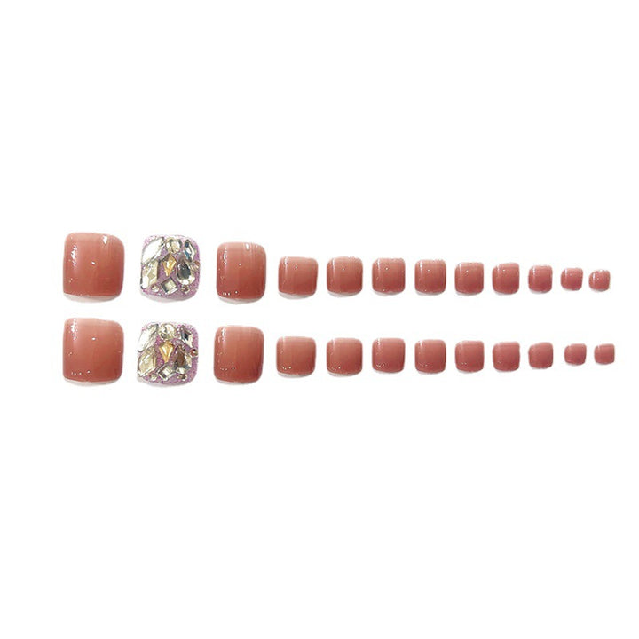 Artful toenails with glitter accents Bowlift