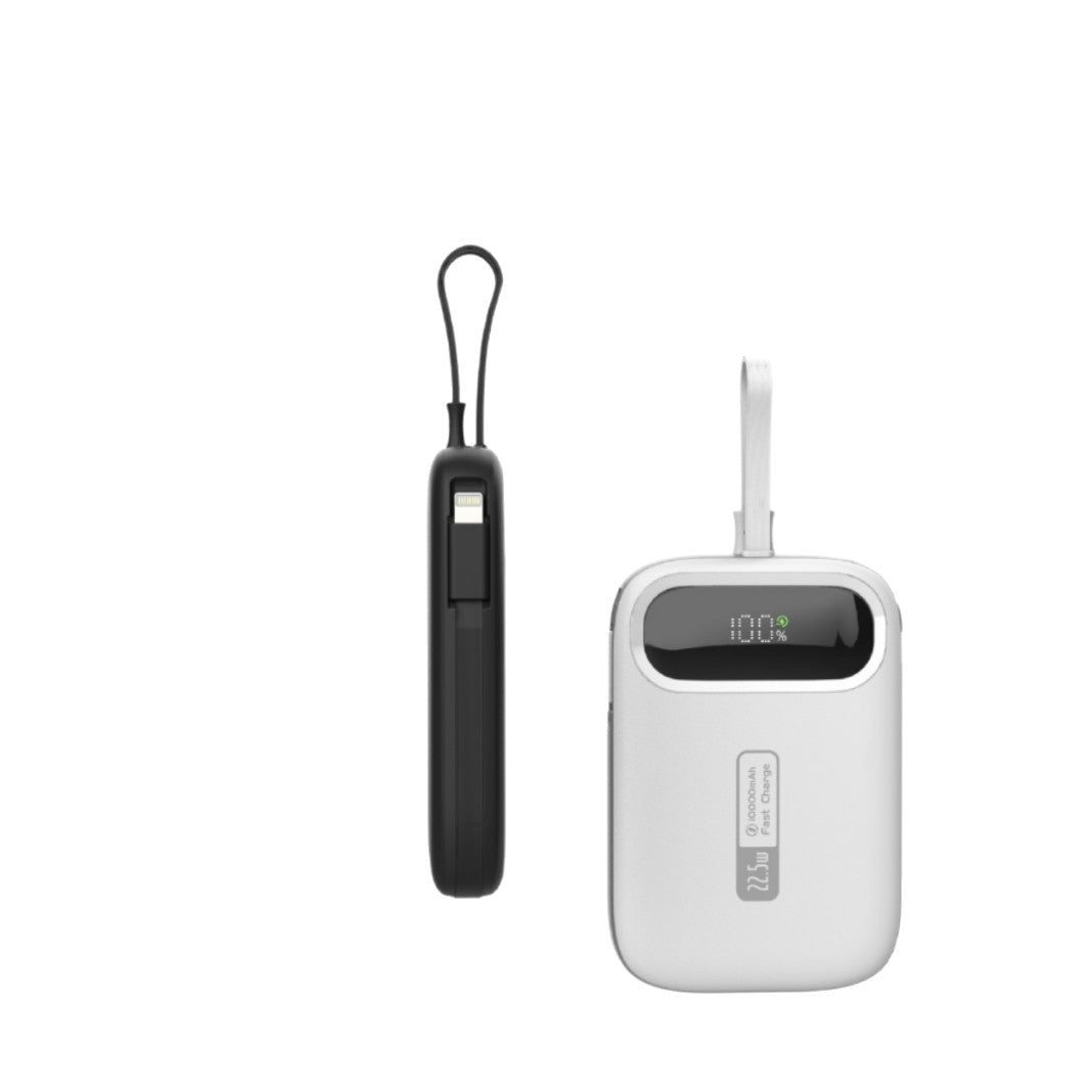 Portable power bank with fast USB-C connection and integrated LED display Bowlift