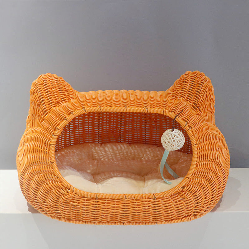 Cozy cat basket with ear design Bowlift