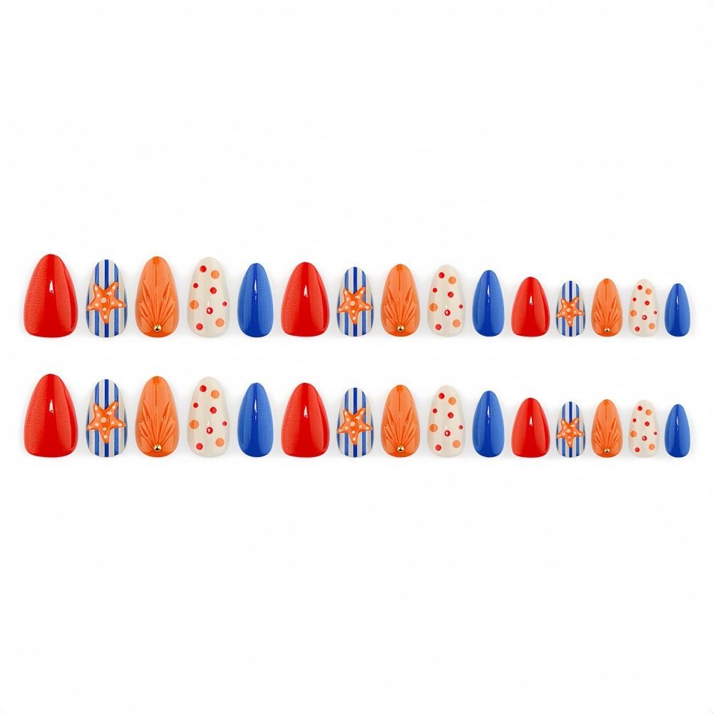 Artificial nails in playful summer design Bowlift