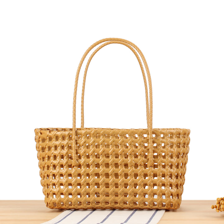 Stylish willow bag with modern grid design Bowlift