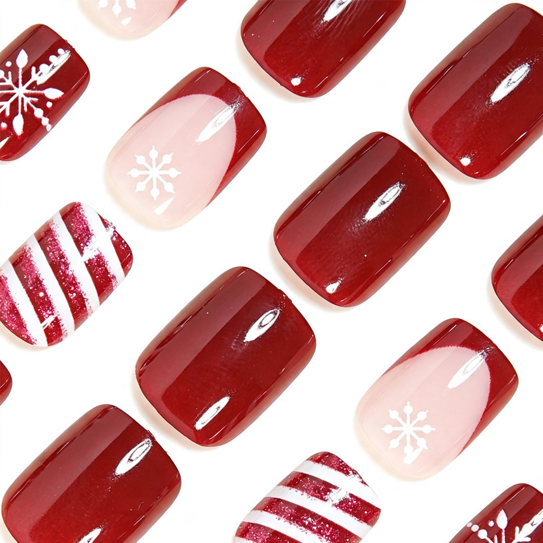 Festive Holiday-Themed Nail Art Set Bowlift