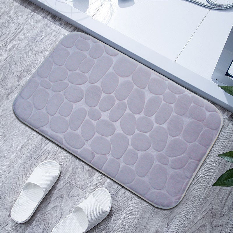 Plush Textured Bath Mat Bowlift