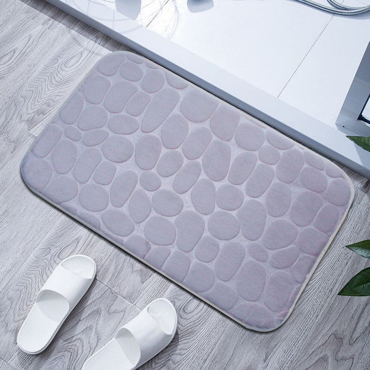 Plush Textured Bath Mat Bowlift