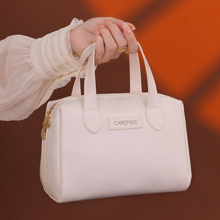 Cosmetic Organizer In Elegant Artificial Leather Bowlift
