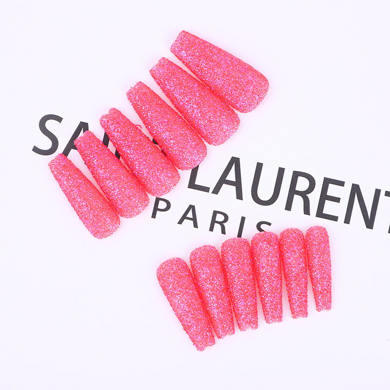 High-quality artificial nails with glitter effects Bowlift