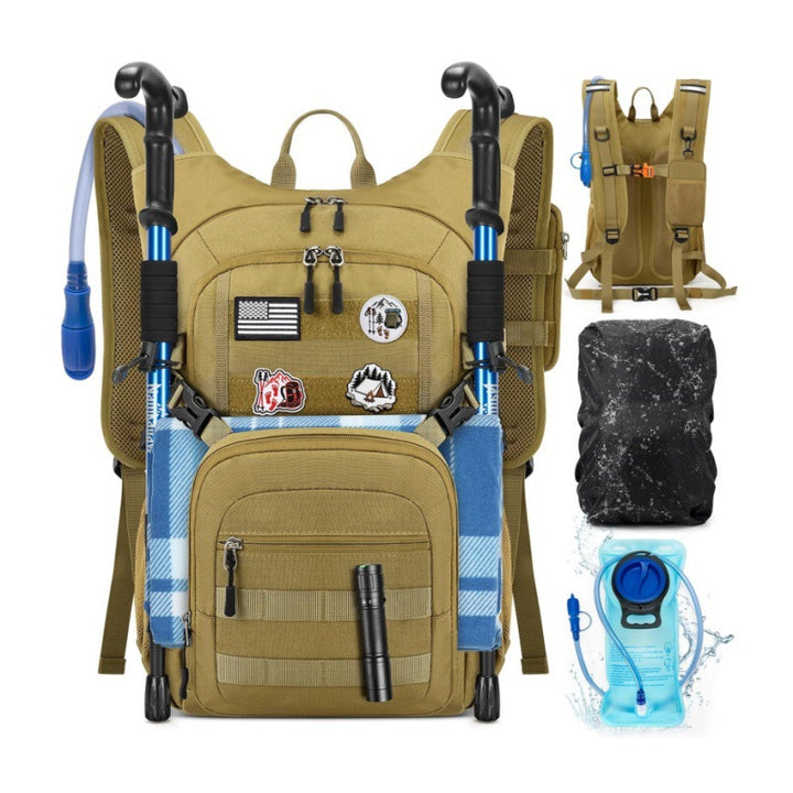 Multifunctional Outdoor Backpack with Integrated Hydration Bladder and Ergonomic Design Bowlift