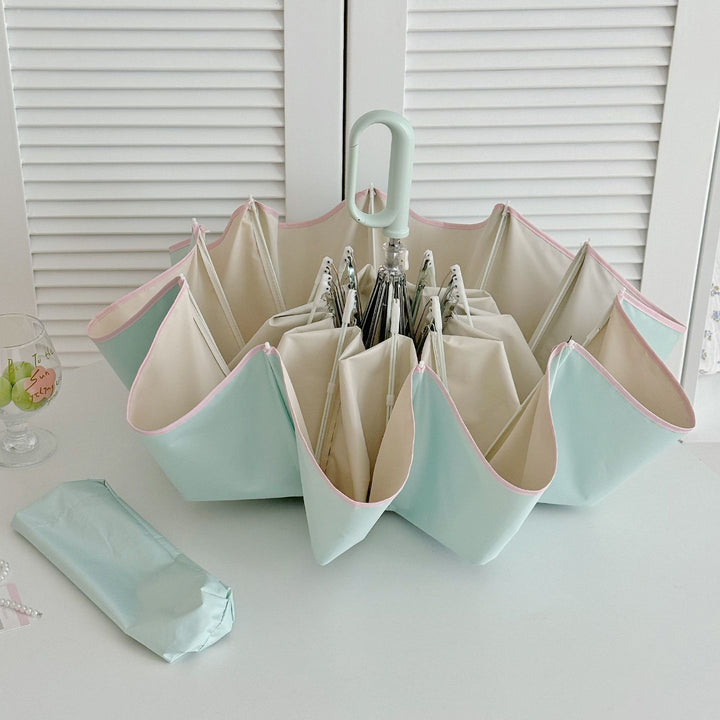 Women's Foldable Umbrella with Innovative Flower Shape Bowlift