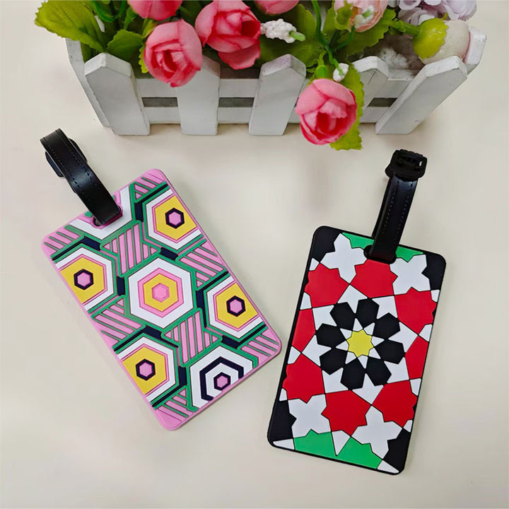 Unisex Luggage Tag in Creative Geometric Design Bowlift